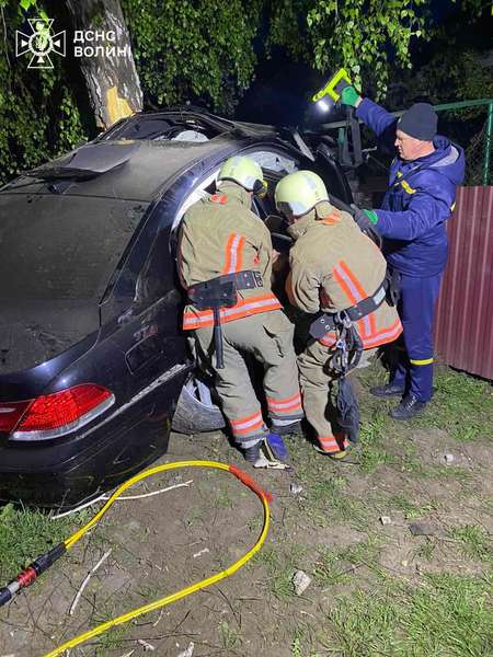 На Горохівщині BMW врізався в дерево – водій та пасажир загинули (фото, оновлено)
