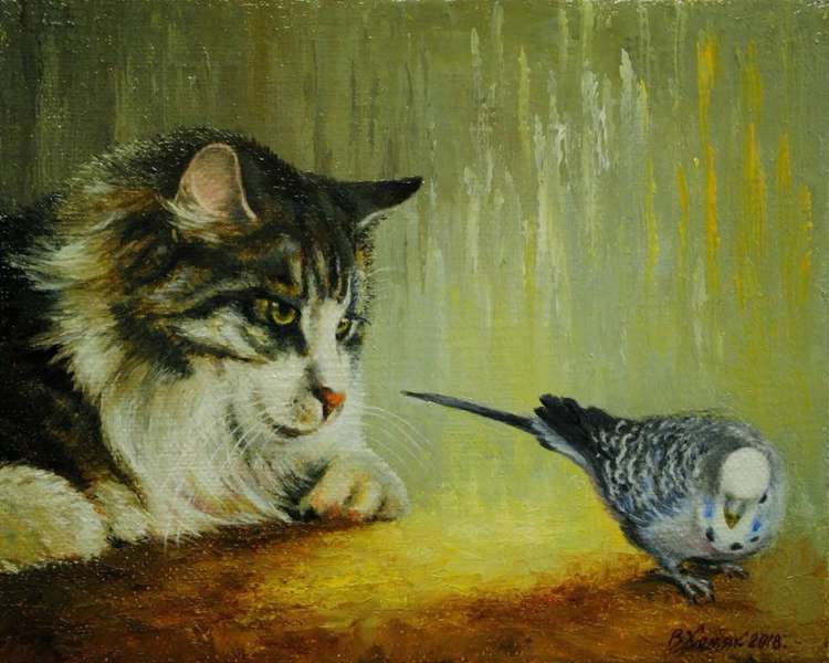 Луцький художник показав серію картин котів 