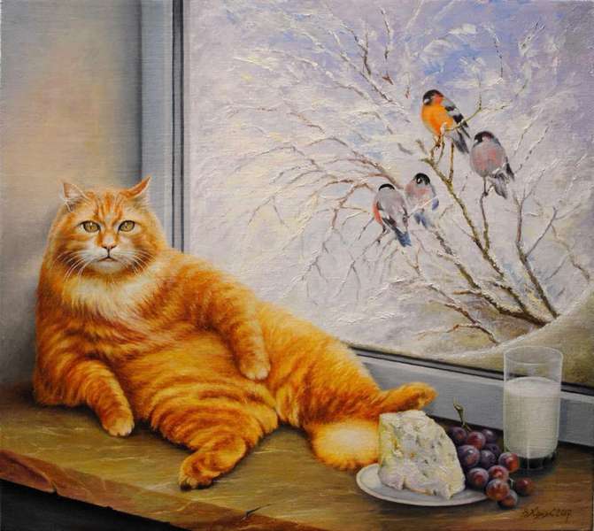Луцький художник показав серію картин котів 