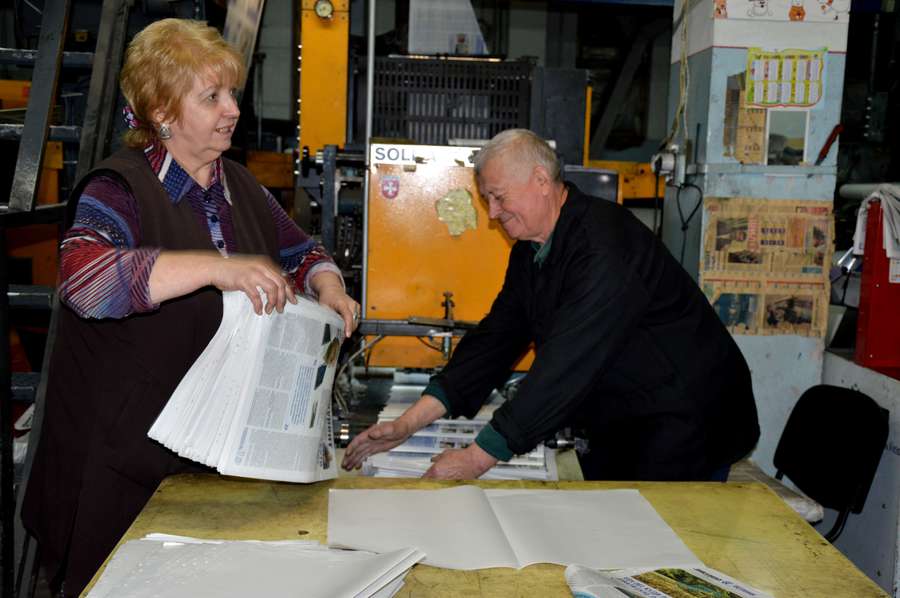Процес формування пачок газети