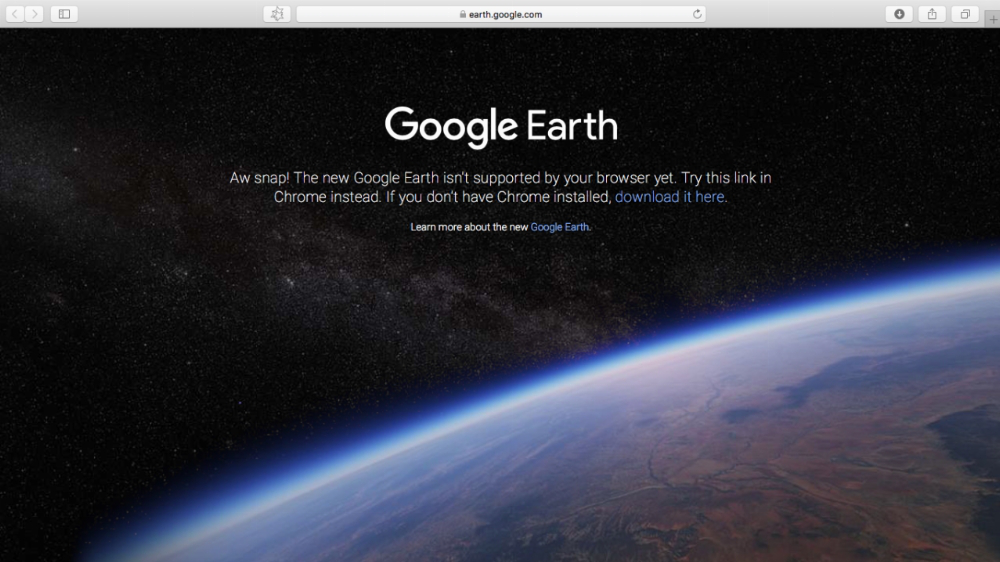 Google створив веб-версію сервісу «Планета Земля»