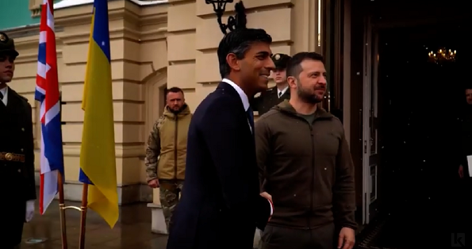 В Україну приїхав прем'єр-міністр Британії Ріші Сунак (відео)