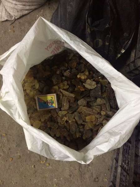 У помешканні волинянина знайшли понад 60 кілограмів бурштину (фото)