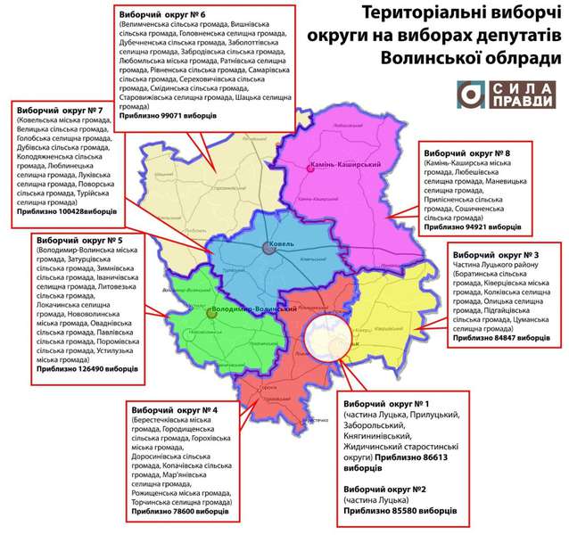 Як Волинську область поділили на виборчі округи
