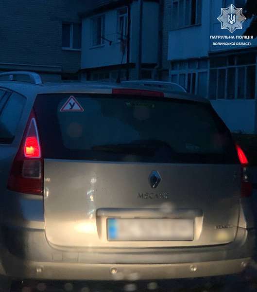 У Луцьку під ранок зловили п'яного на Renault (фото)