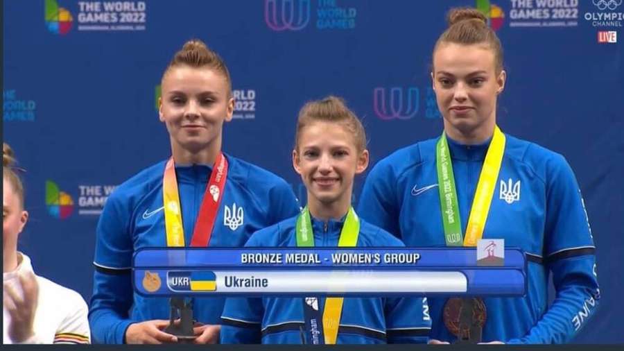 Три спортсменки з Луцька здобули бронзу Всесвітніх ігор зі спортивної акробатики (фото)