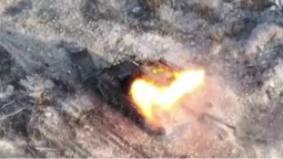 Волинські «ворони» перетворили російський танк на купу металобрухту (відео)