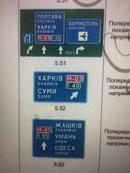 В Україні змінять дорожні знаки 