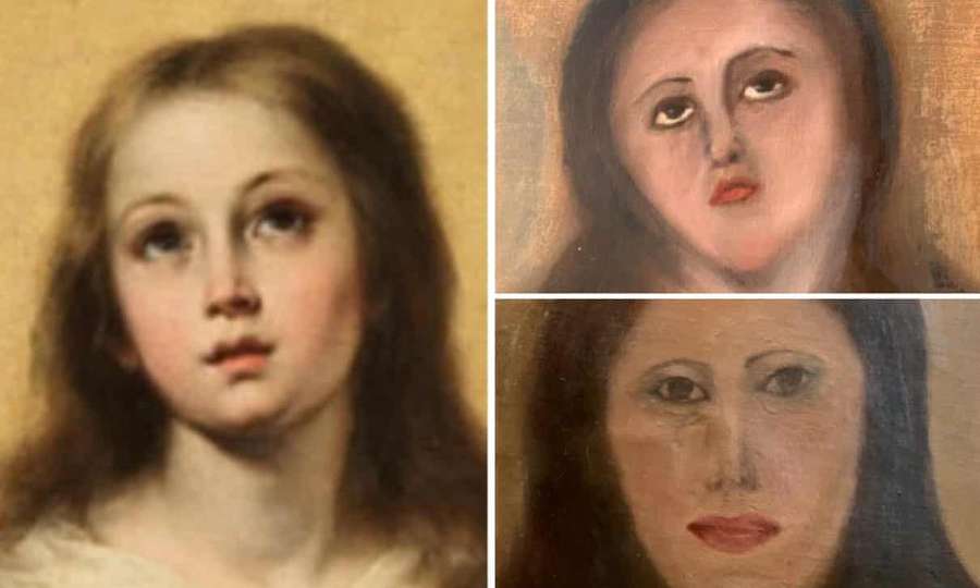 Іспанський реставратор перетворив зображення Богородиці на карикатуру (фото)