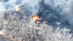 Артилеристи 14 ОМБр знищили колону російської техніки на Харківщині (відео)