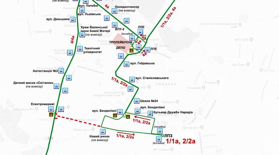 Недопад розповів про доїзд до Нового ринку у Луцьку (мапа)