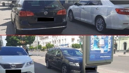 У центрі Луцька оштрафували автівки, які «вмостились» на тротуарі