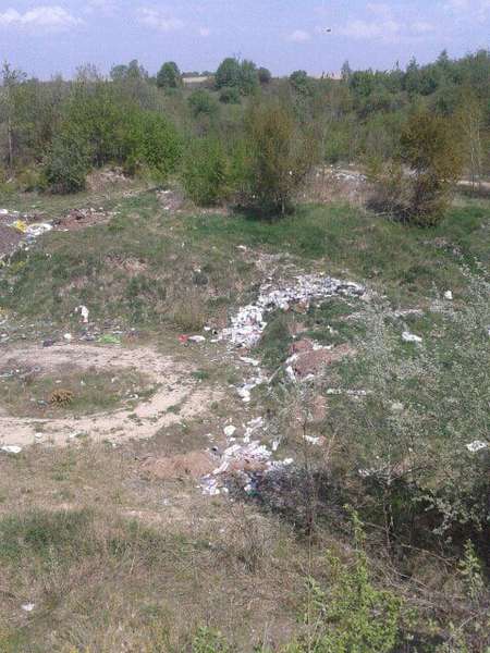 Неподалік від Луцька виявили стихійне сміттєзвалище (фото) 
