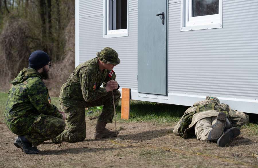 У Польщі канадські інструктори вчать українських військових мінній безпеці (фото)