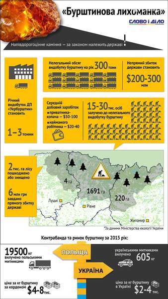 Бурштинова лихоманка: що втрачає Україна від нелегального видобутку?