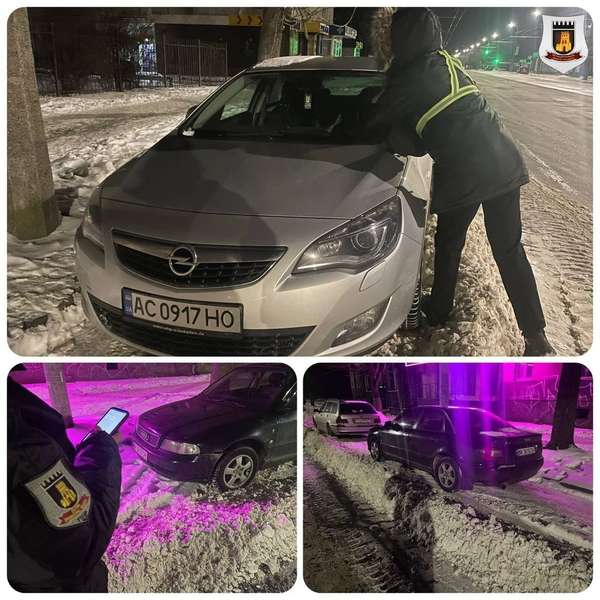 Заважають прибирати сніг: у Луцьку штрафують за припарковані вздовж дороги авто (фото)