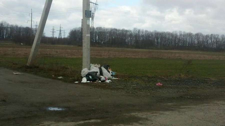 У Боратині викинули сміття просто на дорозі (фото)