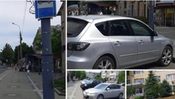 У Луцьку покарали водія, який запаркувався біля зупинки (фото)