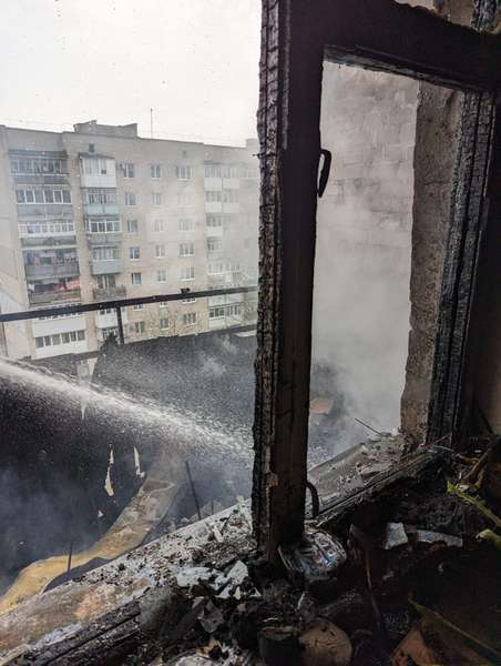 У Луцьку на ДПЗ – пожежа: горів балкон (фото)