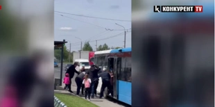 У Струмівці біля Луцька пасажирки автобуса влаштували бійку прямо на зупинці (відео)