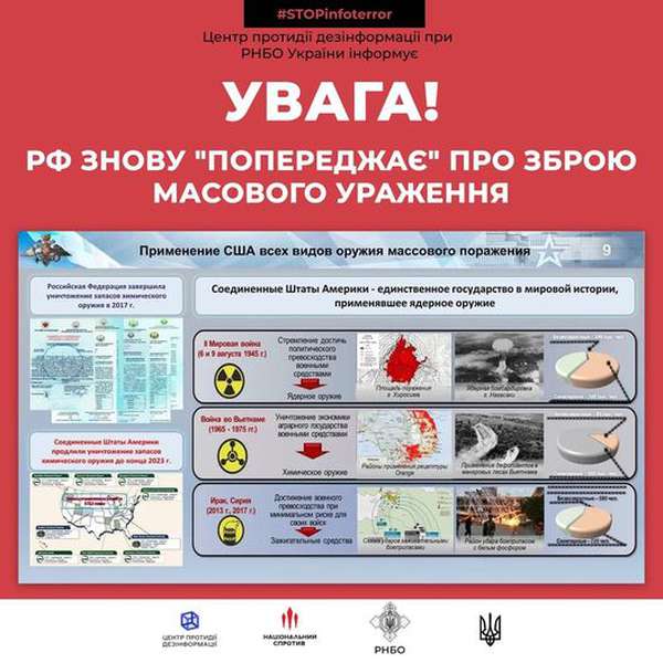 росія знову «попереджає» про хімічну, біологічну чи ядерну атаку в Україні