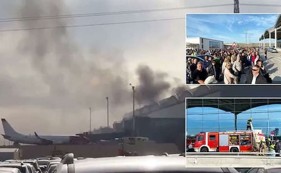 В Іспанії загорівся аеропорт, пасажирів евакуювали (фото)