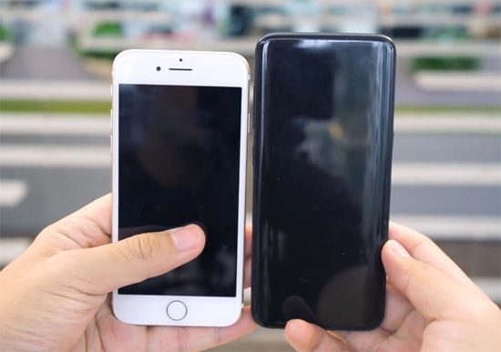 Блогер із Луцька «підпалив» iPhone 7 і  Samsung Galaxy S8 (відео)