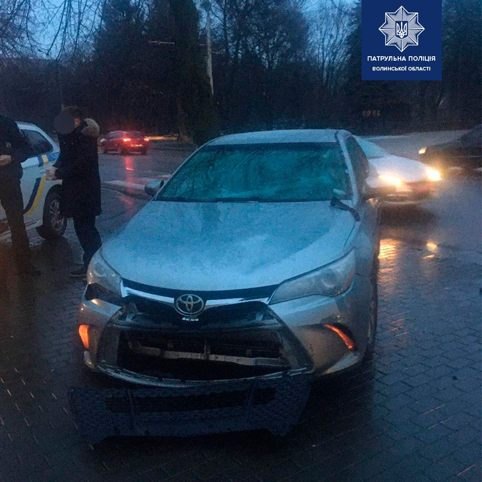 У Луцьку автівка збила пішохода з собакою (ФОТО)