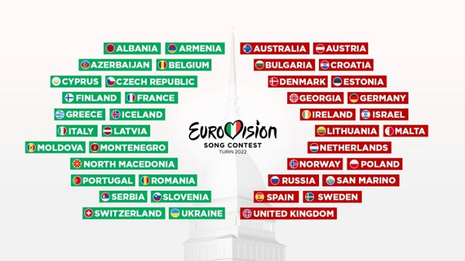 41 країна візьме участь у Євробаченні 2022