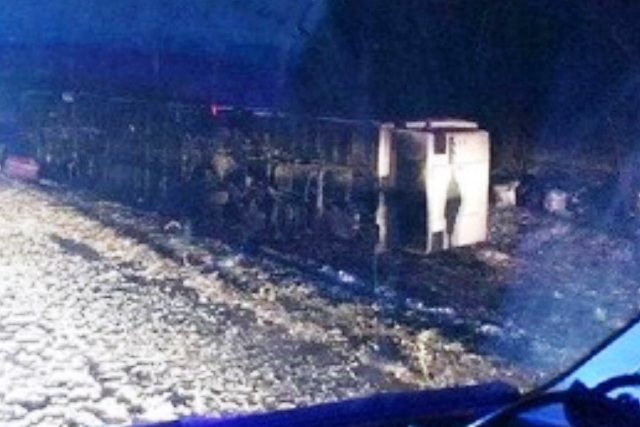 На Львівщині перекинувся автобус, травмувалися 14 пасажирів