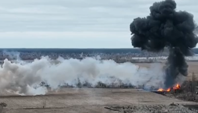 Українські військові збили ворожий вертоліт (відео)