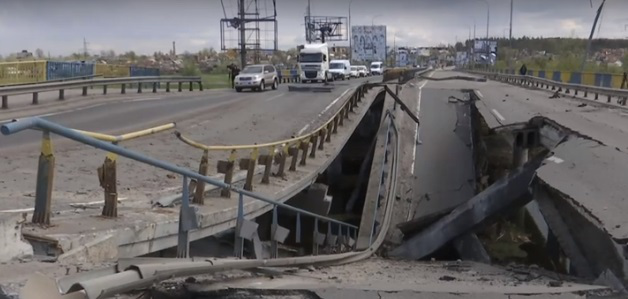 Біля Гостомеля на трасі Київ-Ковель відкрили тимчасовий міст