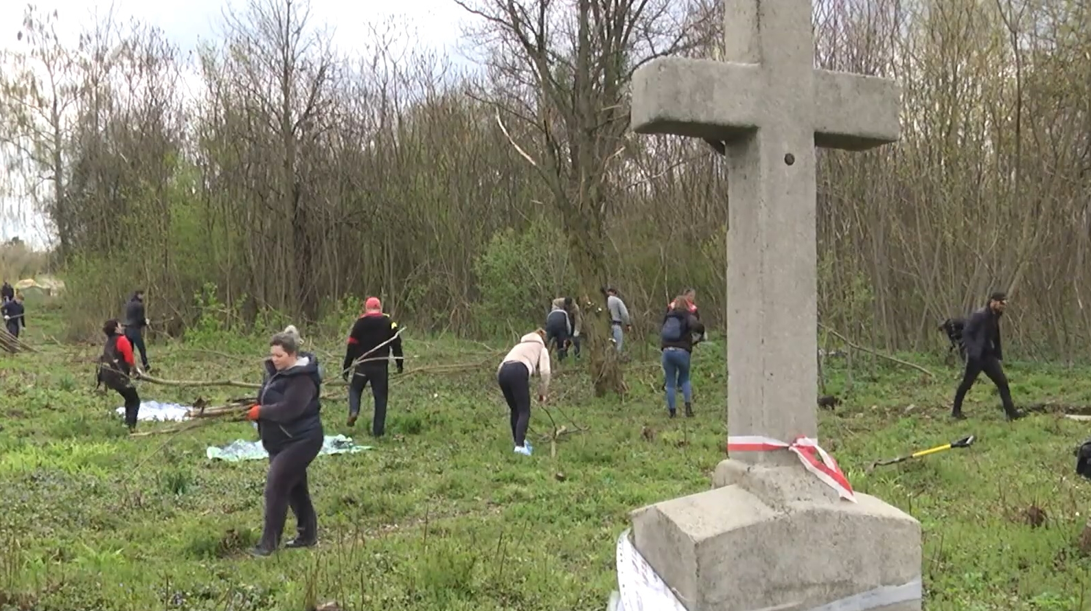 Лучани прибрали старе польське кладовище (відео)