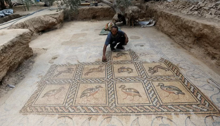 Палестинський фермер знайшов візантійську мозаїку, коли садив оливкове дерево