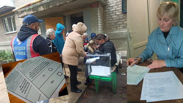 На окупованих територіях тривають «референдуми»: «виборча комісія» ходить по домах