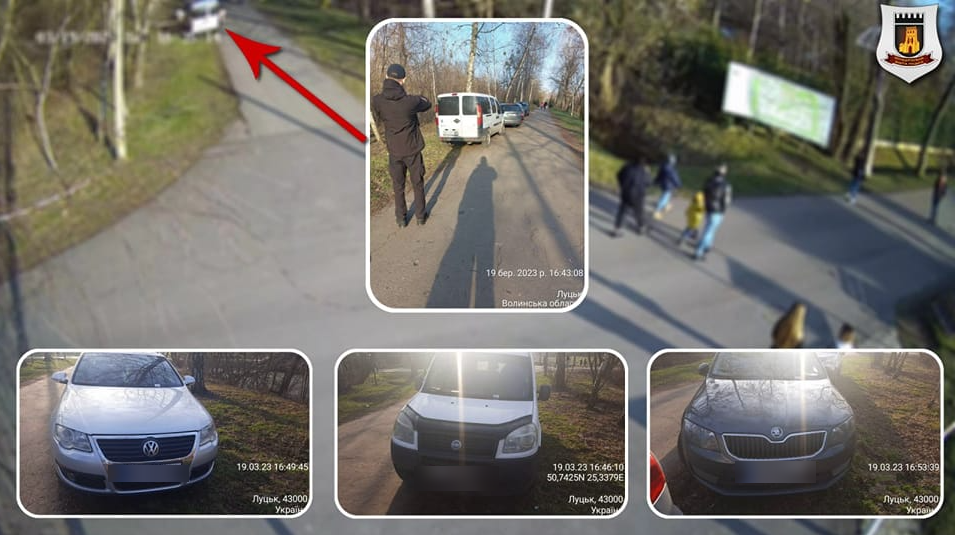 У Луцьку оштрафували водіїв, які залишили автівки у парку