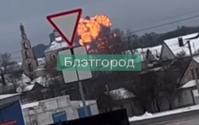 На росії впав військовий літак Іл-76, який перевозив ракети, – ЗМІ
