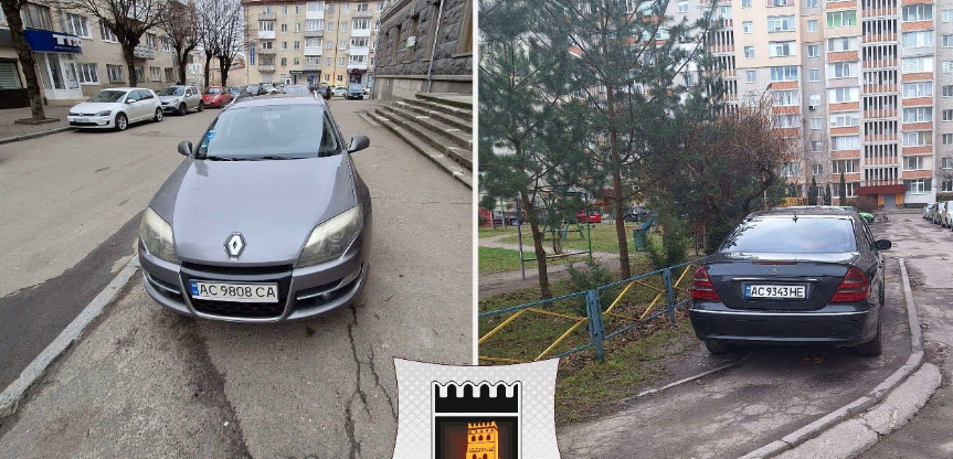 У Луцьку штрафують водіїв, які тулять автомобілі на тротуари (фото)