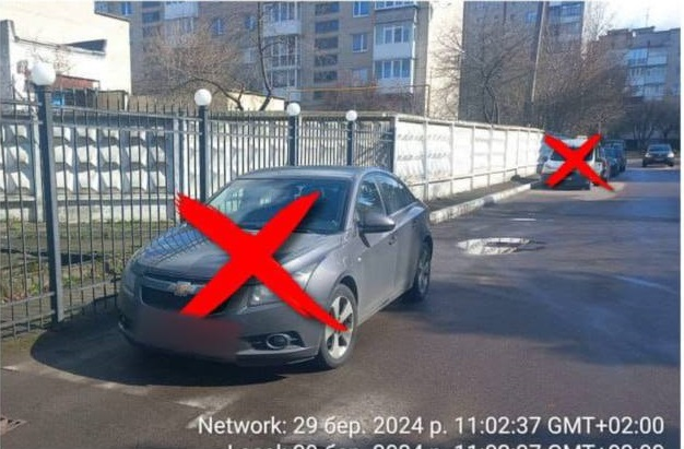 Наражають на небезпеку людей: «паркохами» позалишали свої автівки біля Луцької міської лікарні (фото)